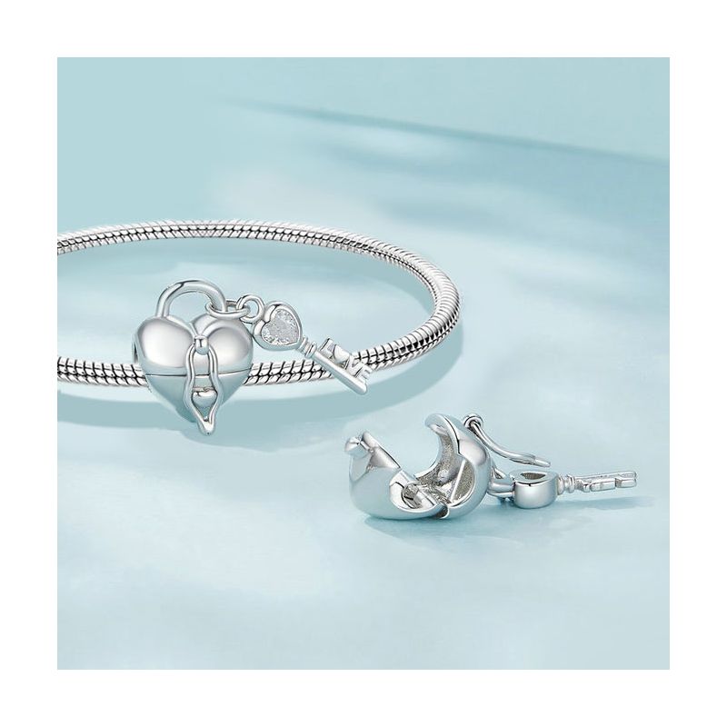 Heart Lock Key Pendant