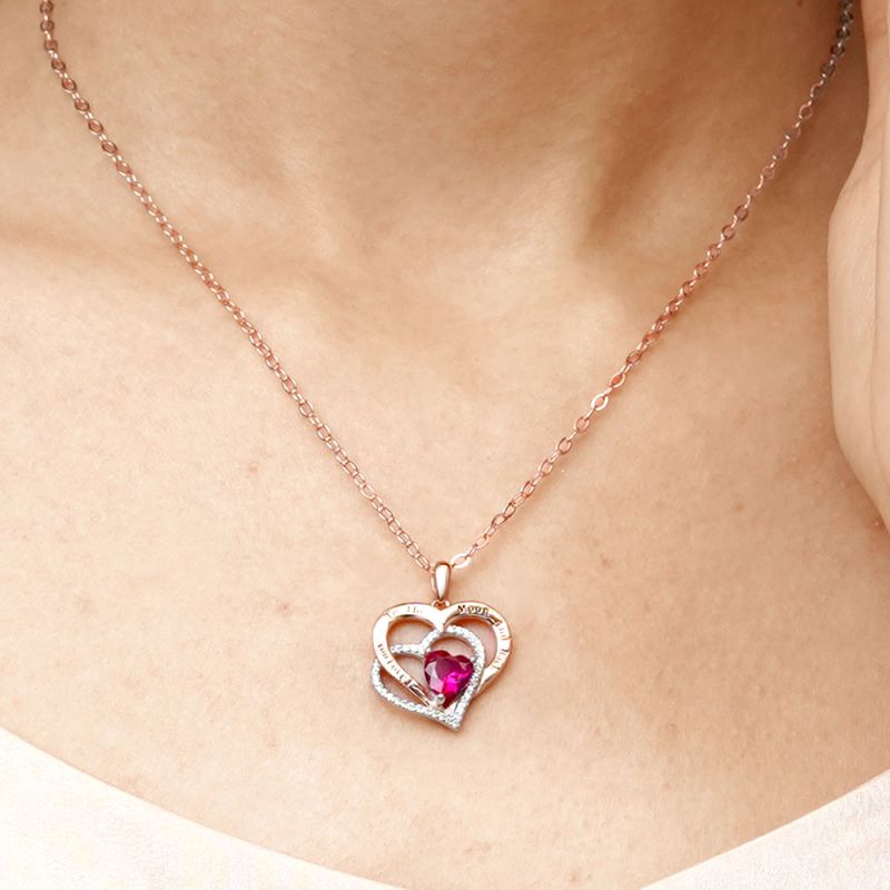 Birthstone Heart Necklace