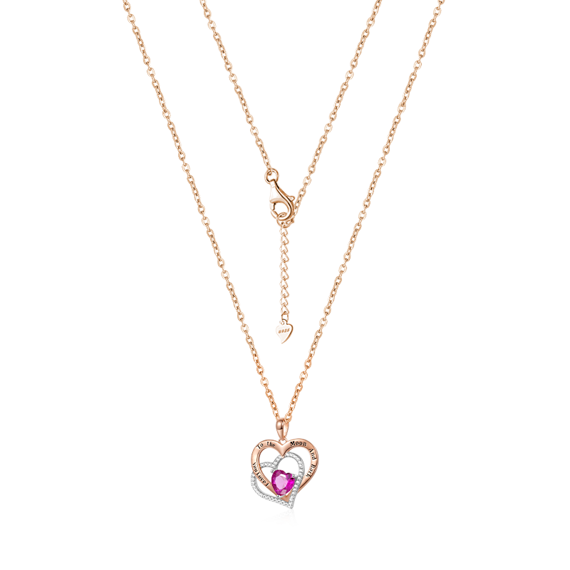 Birthstone Heart Necklace