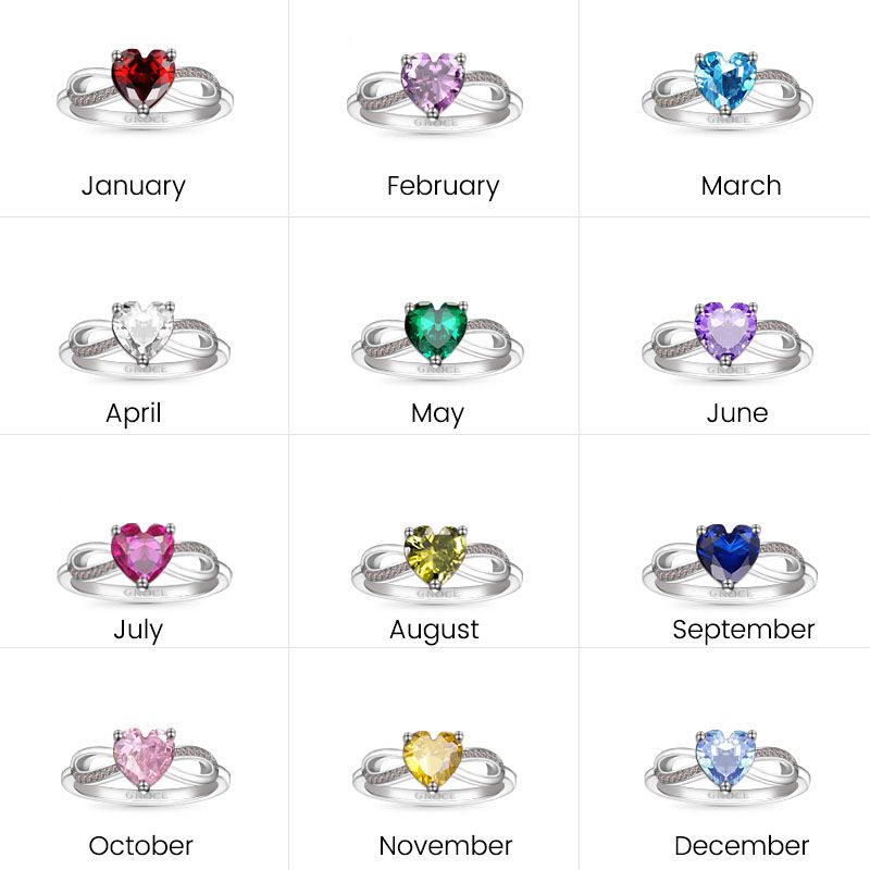 Infinity Love Birthstone Ring