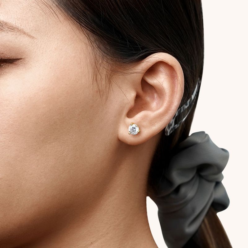 Sparkling Stone Stud Earrings