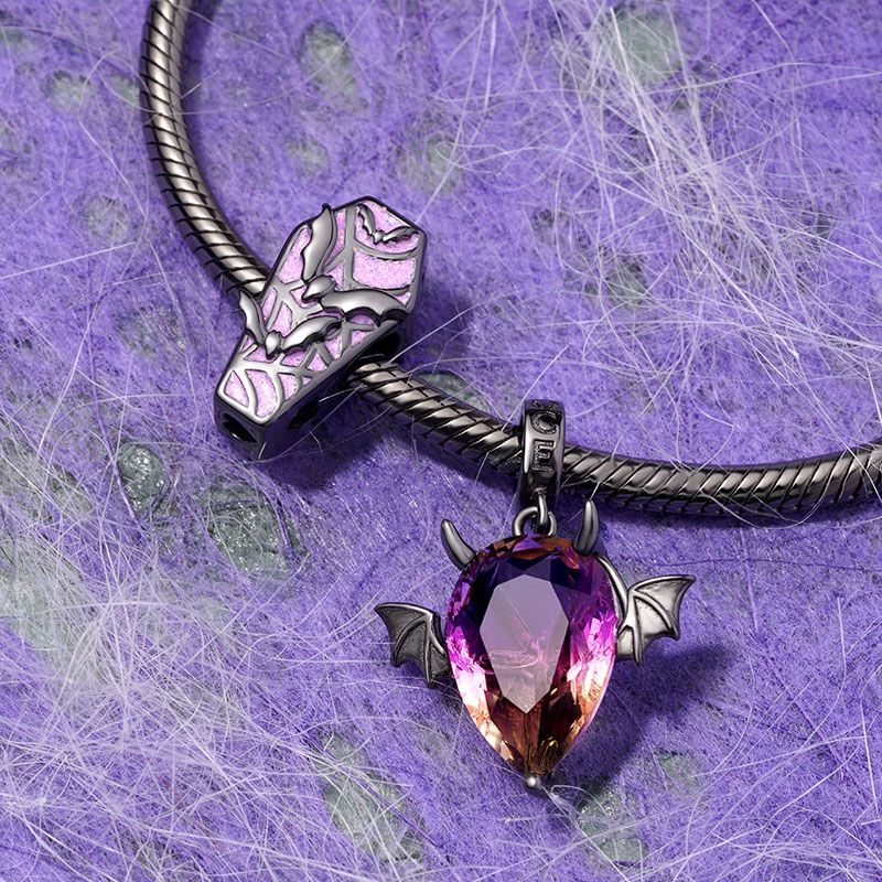 Bat Coffin Charm