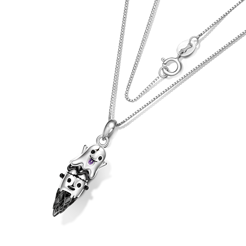 Ghost Ice Cream Necklace