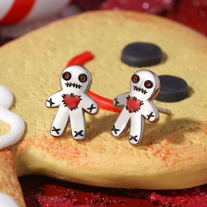 Voodoo Doll Stud Earrings