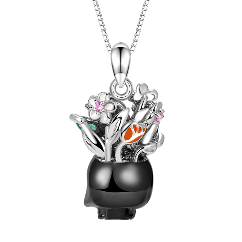 Vase Skull Necklace