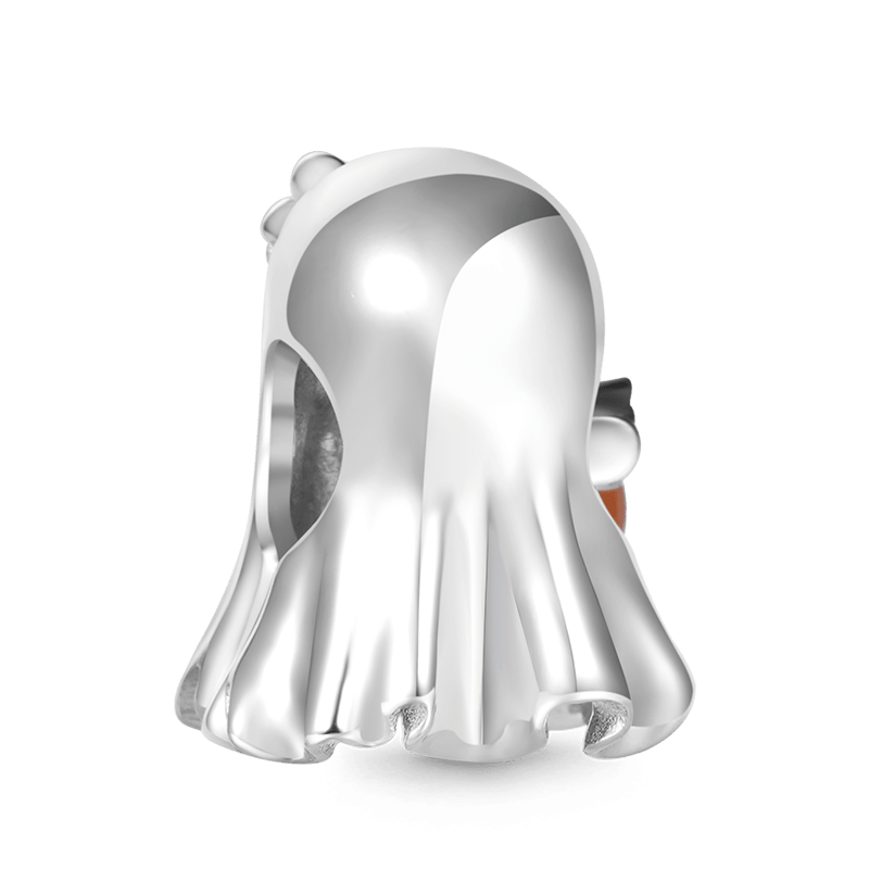 Ghost Drinking Coffee Charm