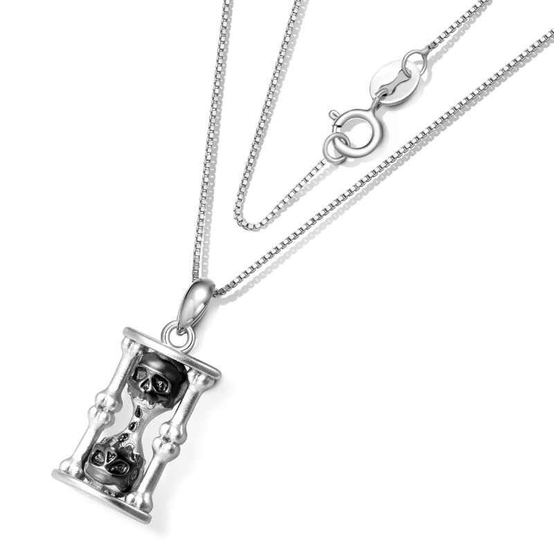 Skull Hourglass Necklace