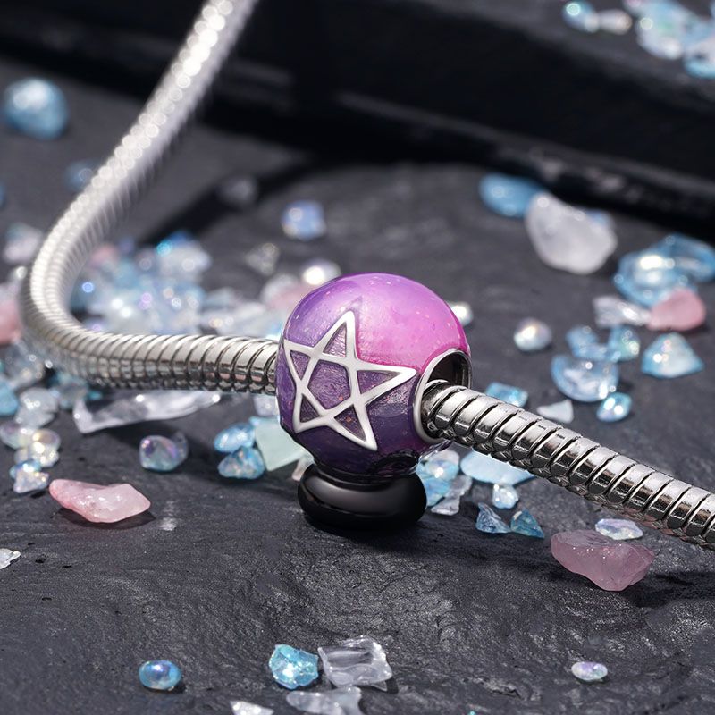Purple Crystal Ball Charm