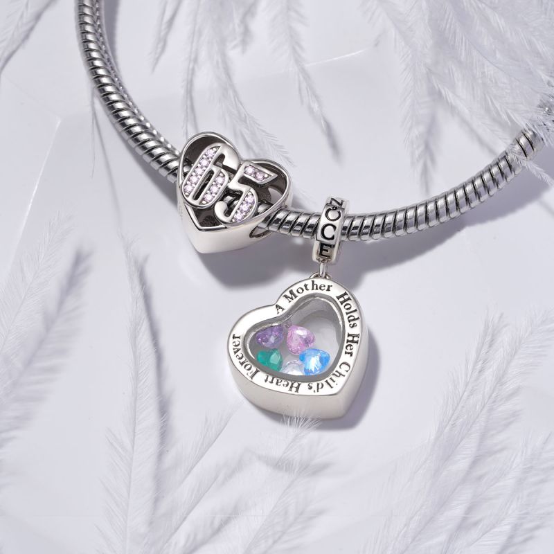 Mother Love Child  Birthstone Pendant