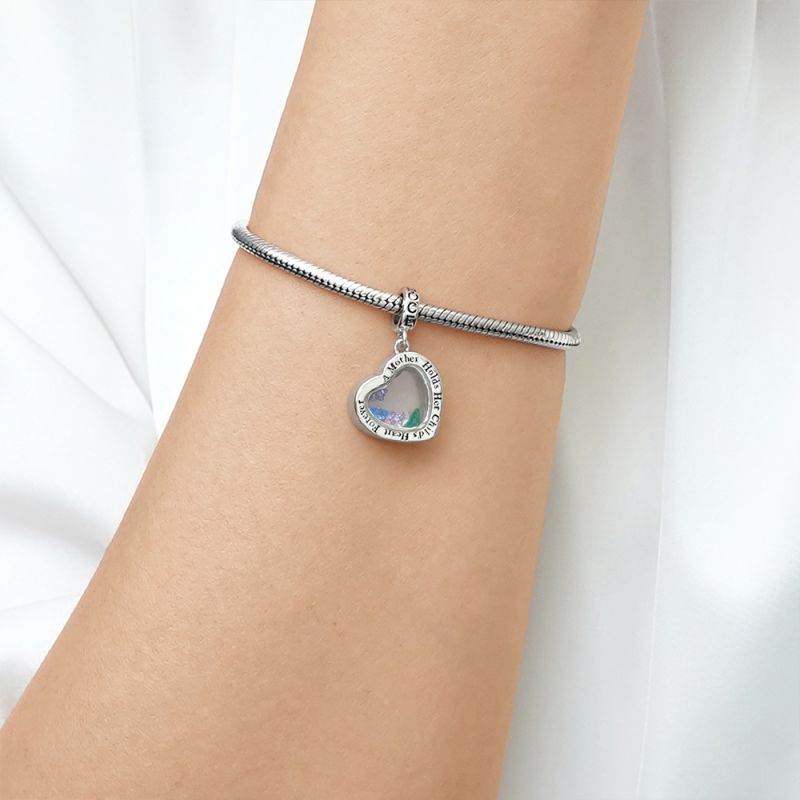 Mother Love Child  Birthstone Pendant