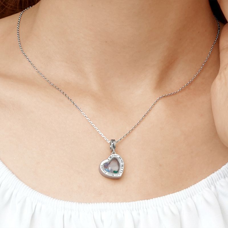 Mother Love Child  Birthstone Pendant