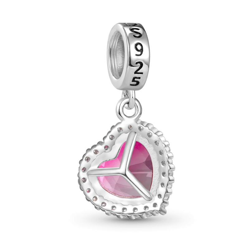 Gradient Pink Heart-shaped Pendant