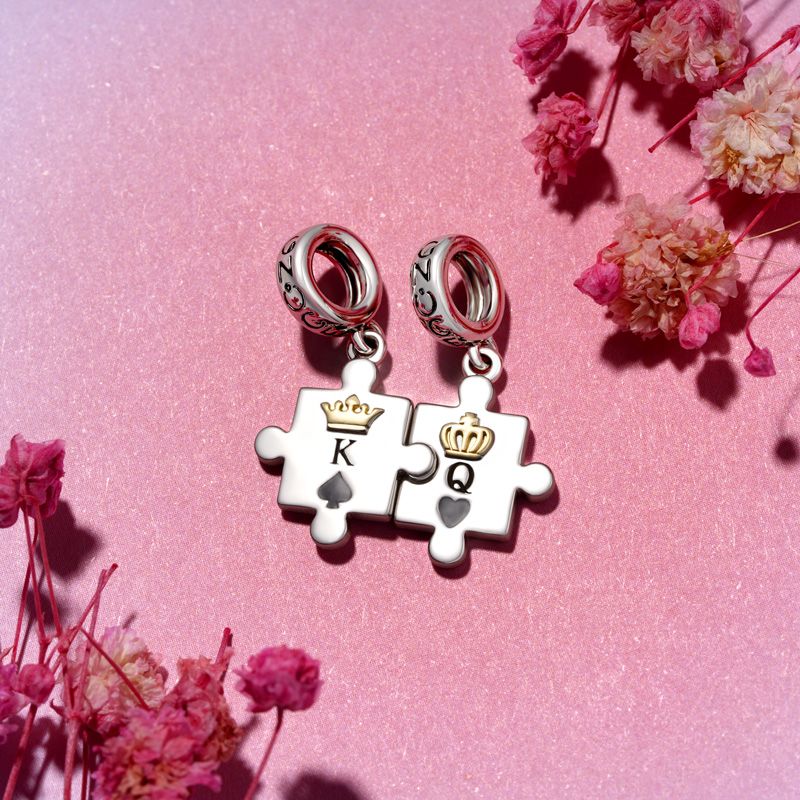 Engravable Couple Puzzle Pendant