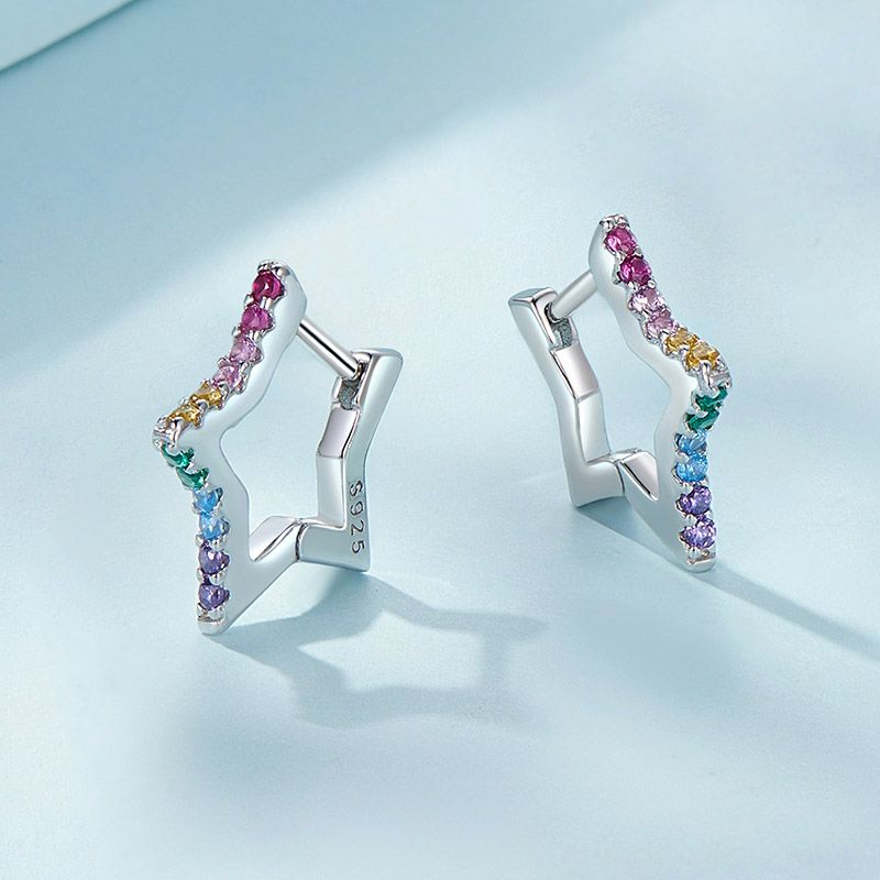 Rainbow Star Earrings