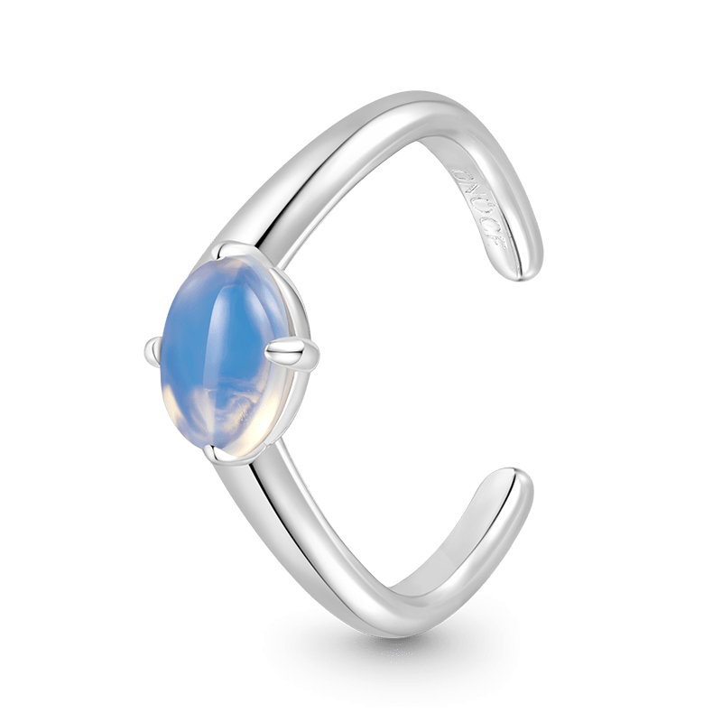 Oval-Shaped Moonstone Ring