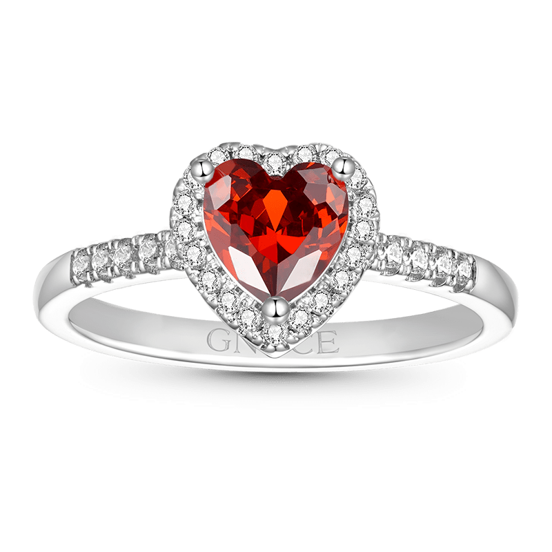 Heart Birthstone Ring