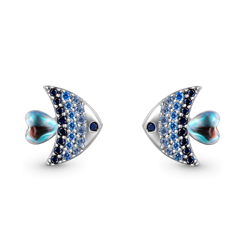 Shinning Fish stud Earrings