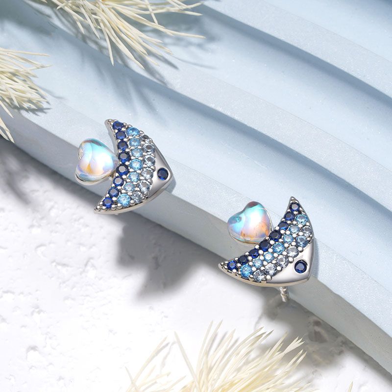 Shinning Fish stud Earrings