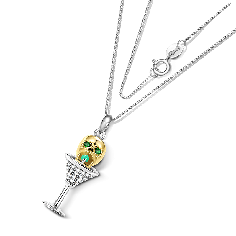 Skull Martini Necklace