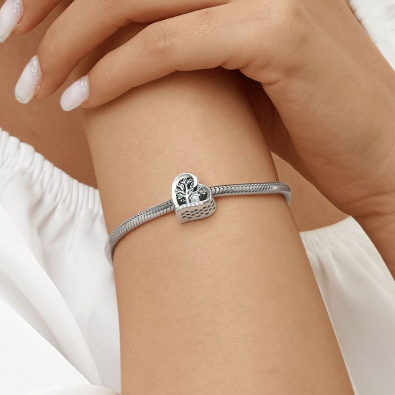 Family Tree Heart Charm