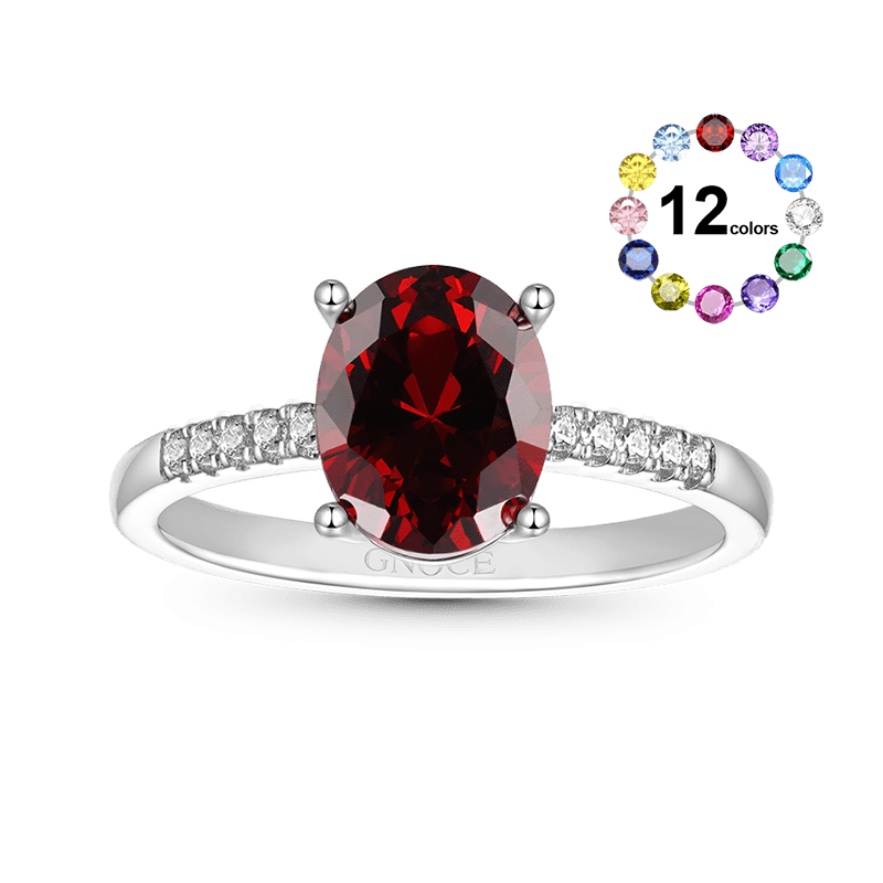 Oval-Cut Birthstone Ring