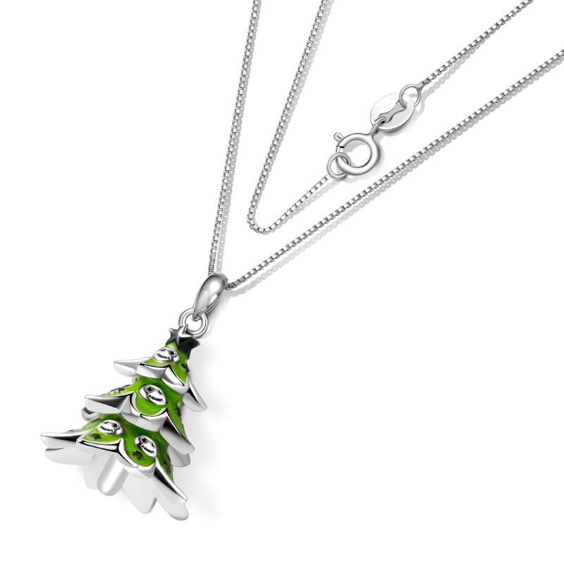 Skull Christmas Tree Necklace