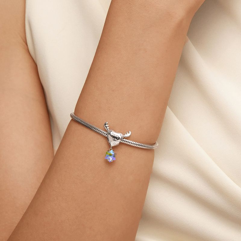 Heart-shaped Elk Antler Charm