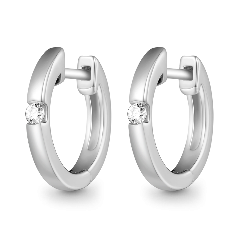 Round Diamond Stud Earrings