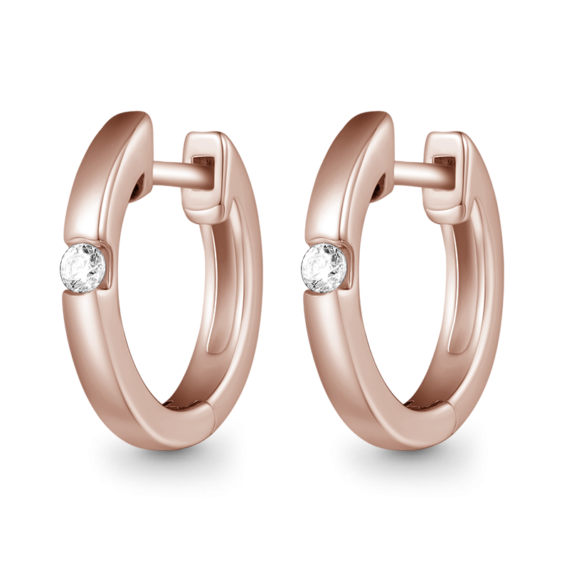 Round Diamond Stud Earrings