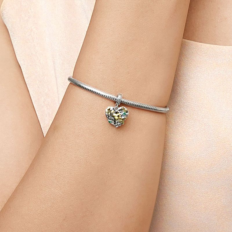 Butterfly Love Flower Pendant