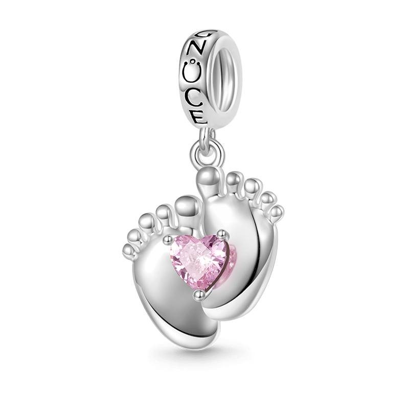 Engravable Baby Feet Pendant