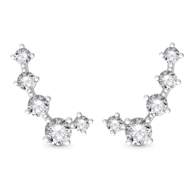 Five CZ Stud Earrings