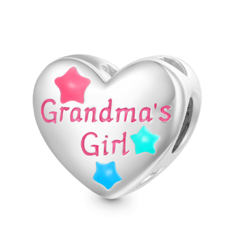 Grandmas Girl Heart Charm