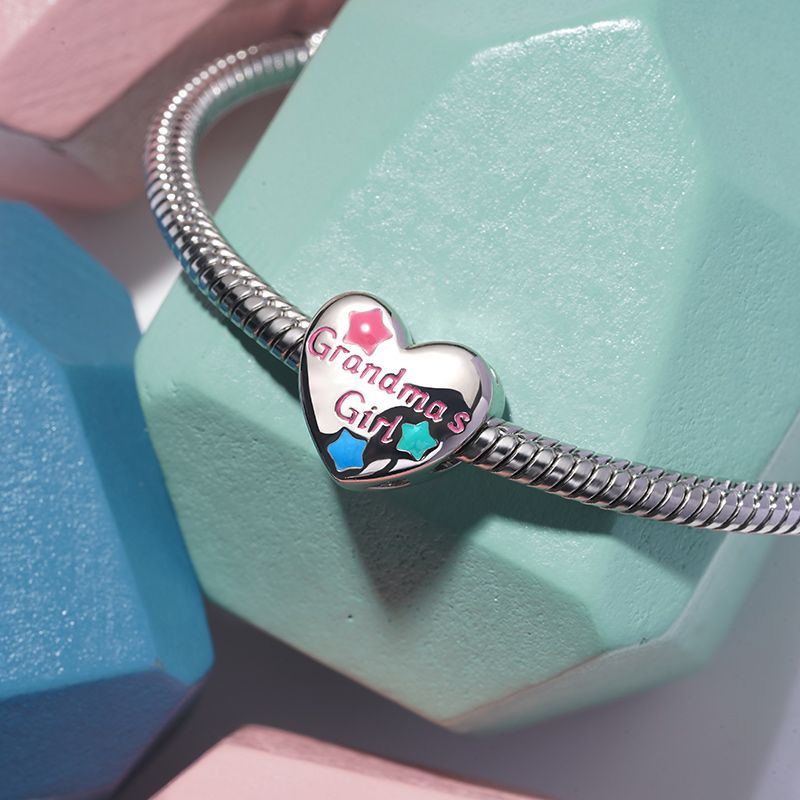 Grandmas Girl Heart Charm