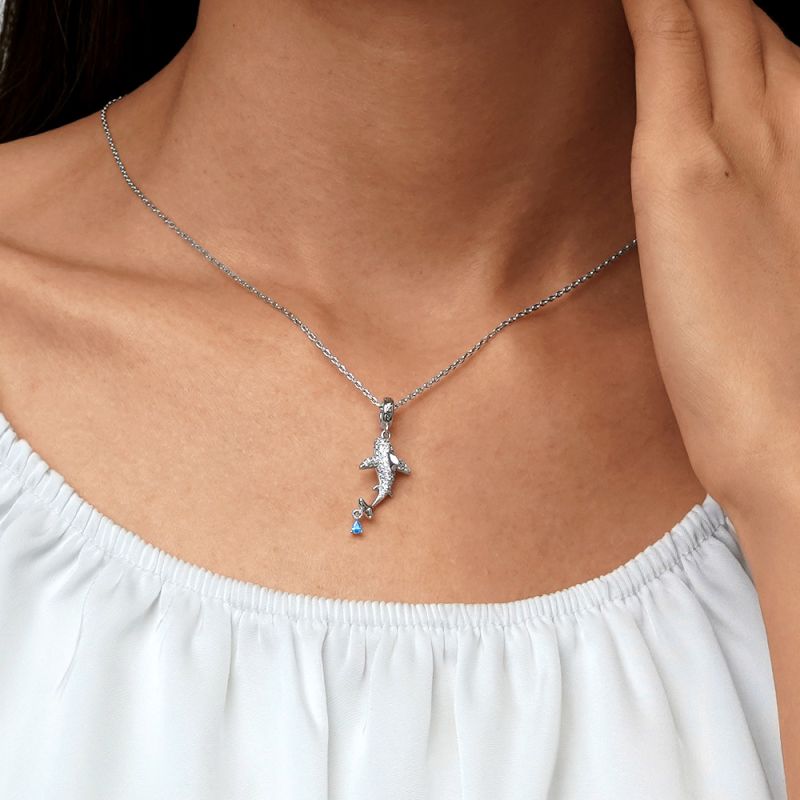 Sparkling Shark Pendant