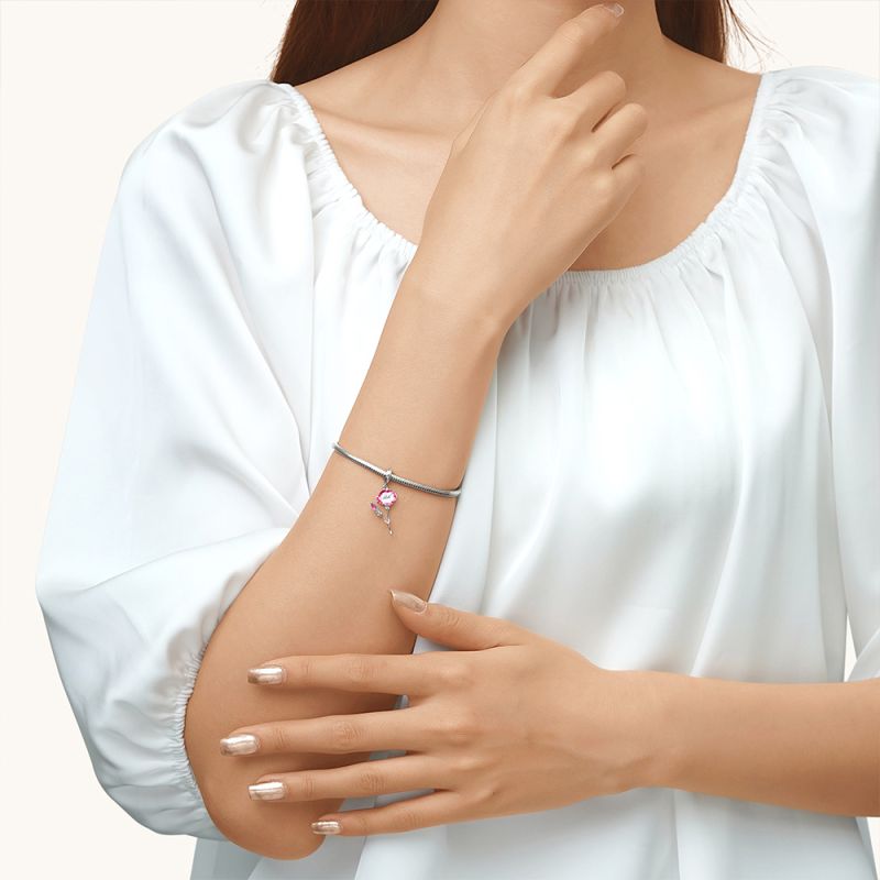 Jan.Birthday Flower Carnation Pendant