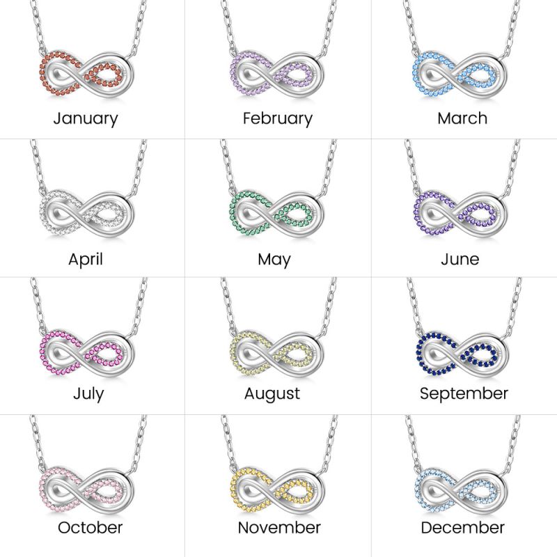 Birthstone Infinity Love Necklace