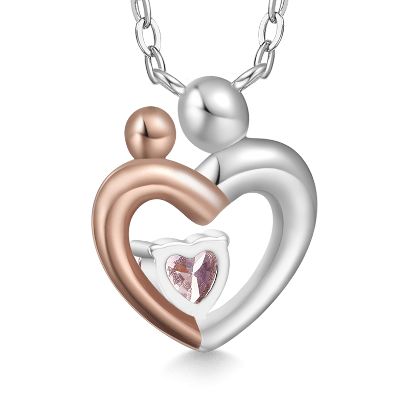 Hugging Birthstone Necklace