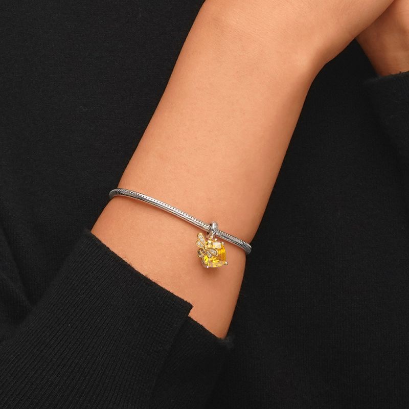 Honey Bee Square Pendant