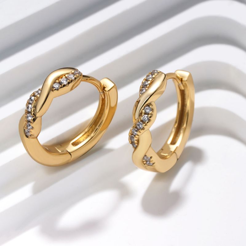 Twisted Interwoven Hoop Earrings