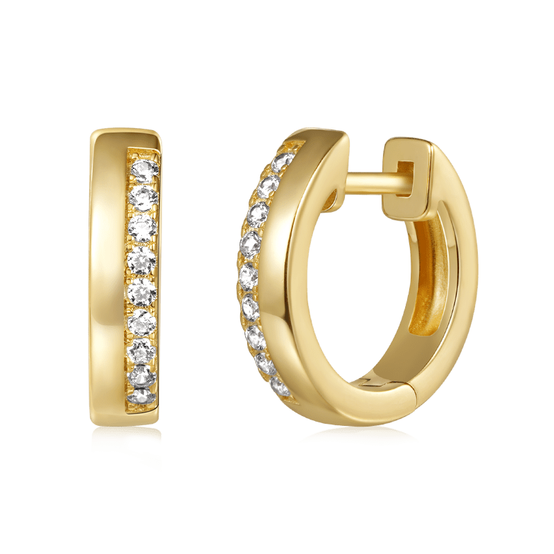 Diamond Hug Hoop Earrings