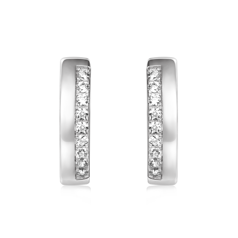 Diamond Hug Hoop Earrings