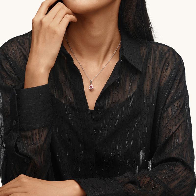 Pink Sakura Rabbit Pendant