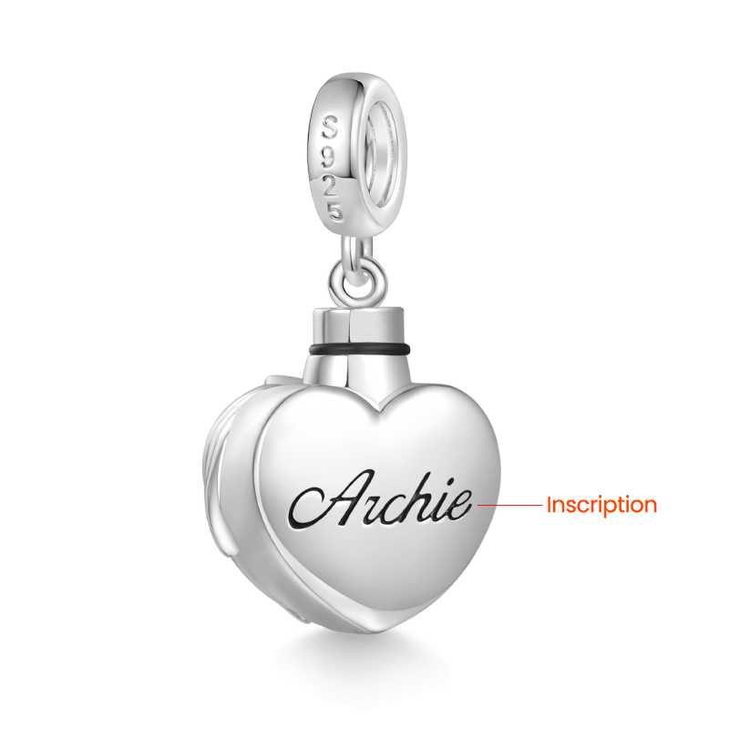 Engravable Heart Birthstone Urn Ashes Pendant