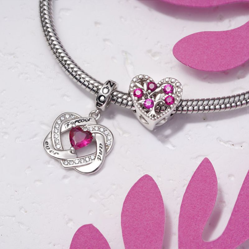 Love Heart Birthstone Pendant