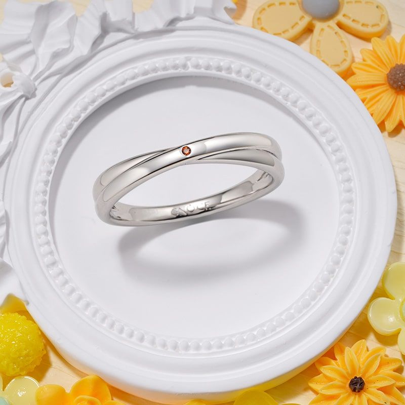 Twisted Birthstone Ring