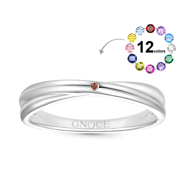 Twisted Birthstone Ring