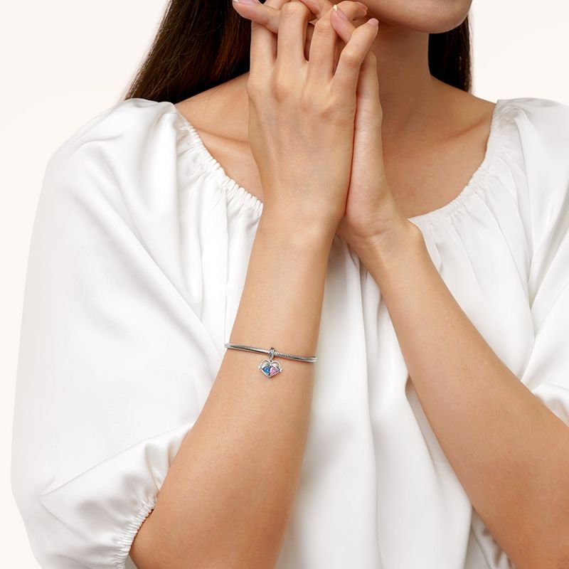 Double Heart Engravable Pendant