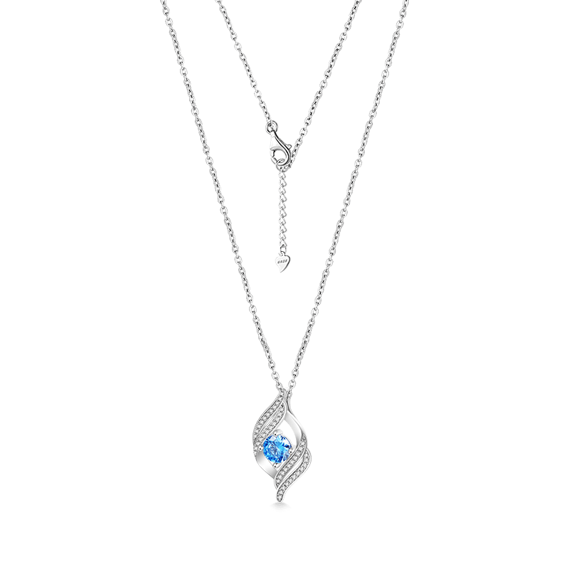 Birthstone Curved Necklace