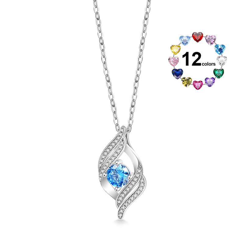 Birthstone Curved Necklace